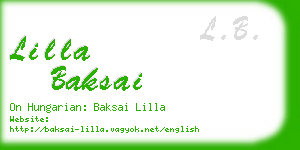 lilla baksai business card